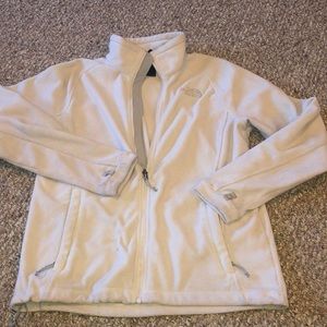 The North Face Cream Colored Zip Up Size L